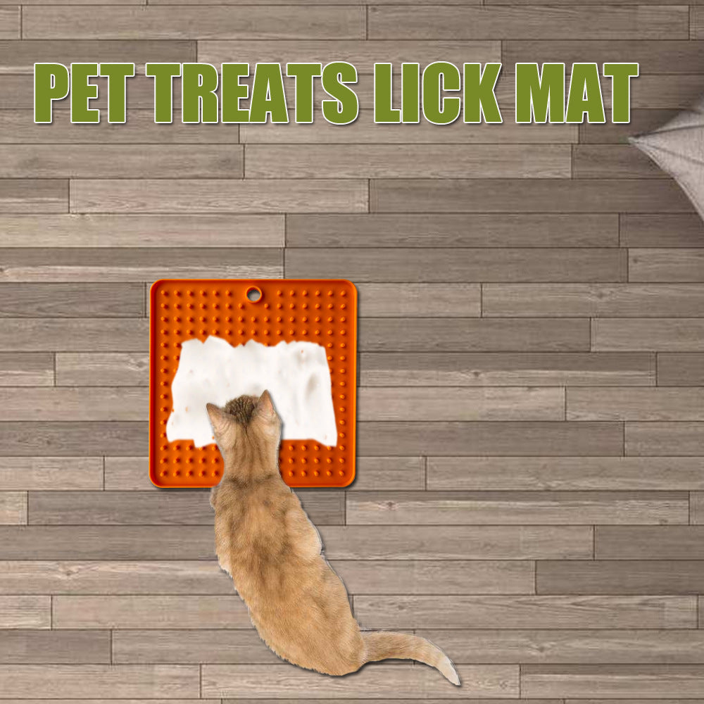 Pet Lick Mat & Slow Feeder — Suction Calming Mat for Dogs & Cats