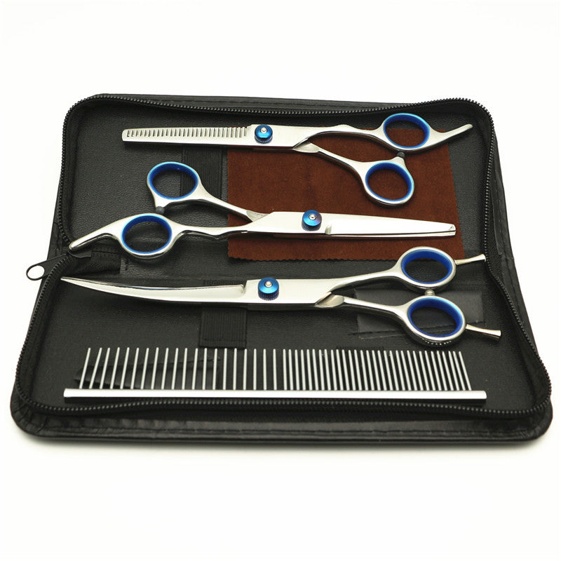 Dog Grooming Tool Set — Comb, Scissors & Thinning Shears