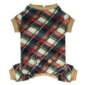 Velvet Checkered Dog Pajamas — Soft Stretch Onesie
