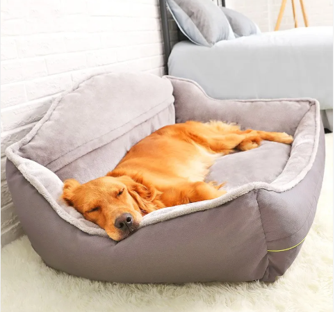 Sofa Dog Bed — Raised-Arm Couch Bed with Removable Cushion
