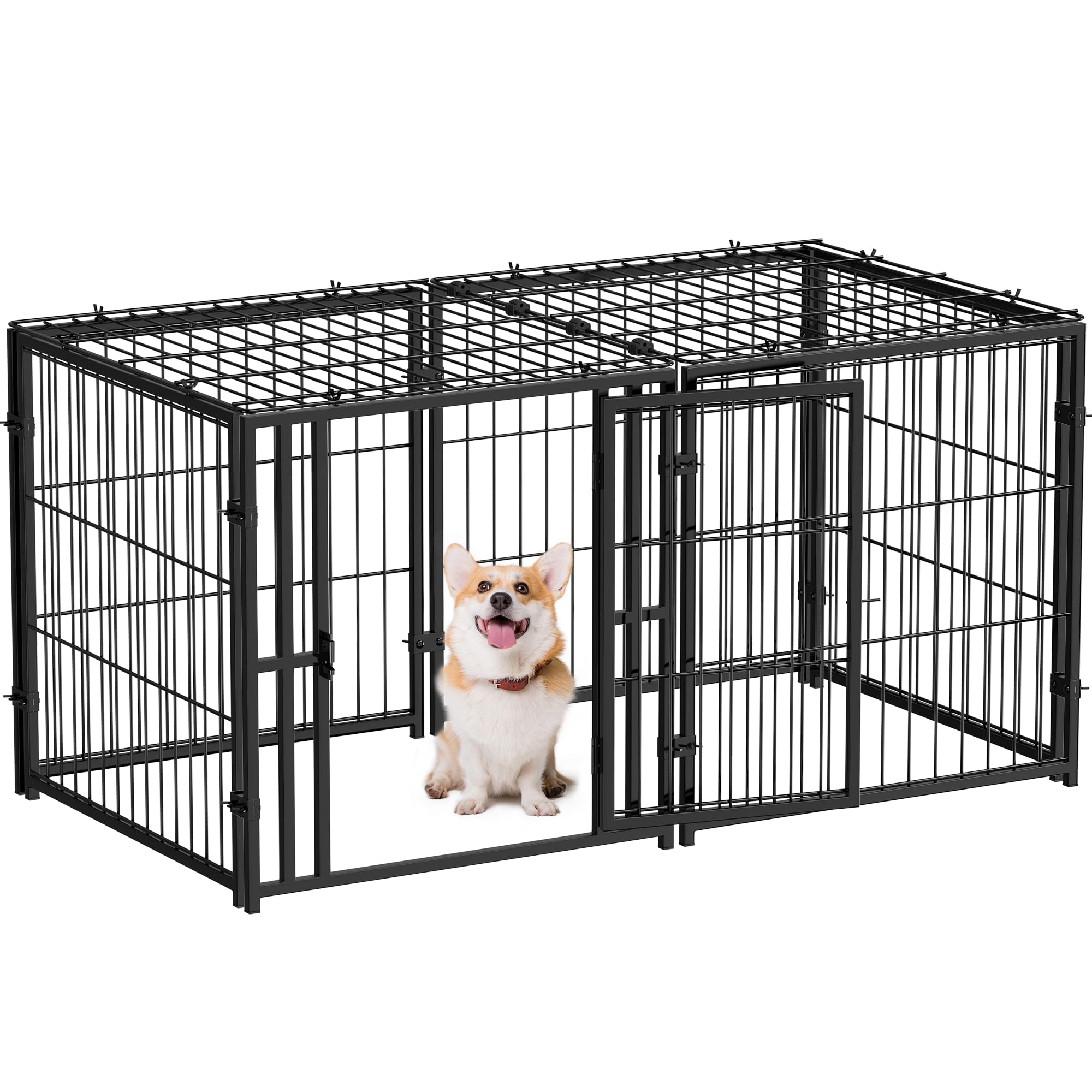 Folding Dog Crate Playpen — 48 in, Indoor
