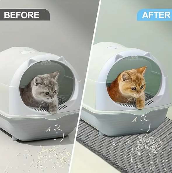 EVA Anti-Splash Cat Litter Mat — Honeycomb Litter Trapper