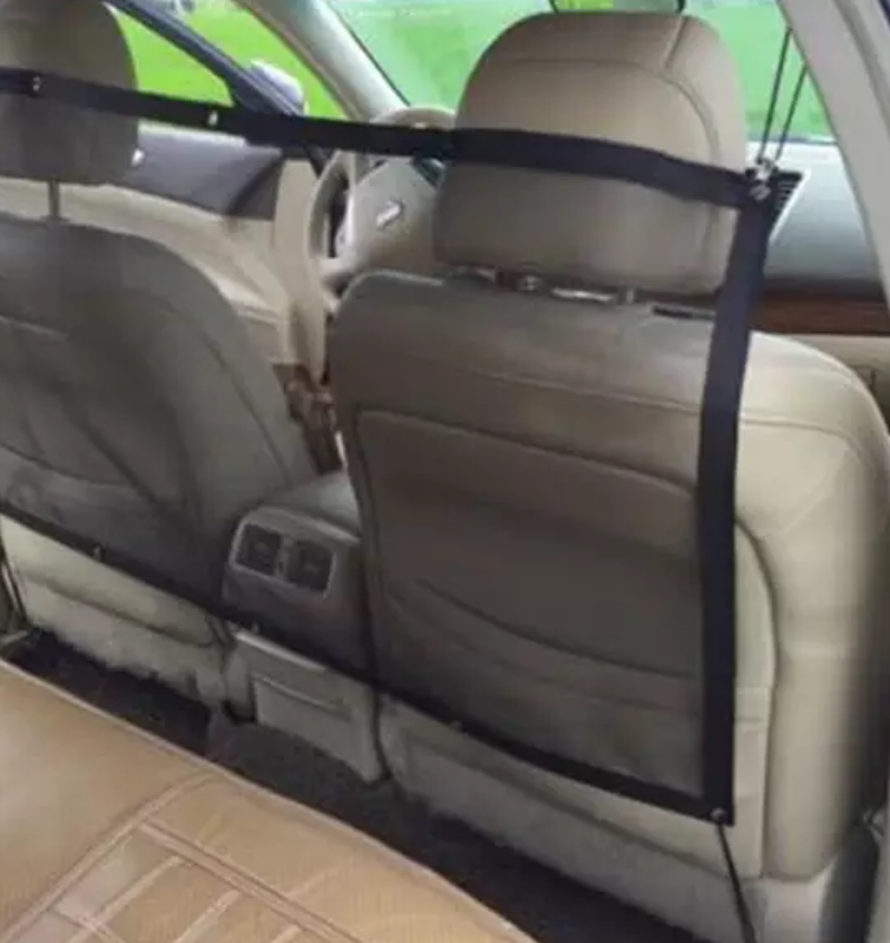 Car Pet Barrier Net — Back Seat Safety Divider for Dogs