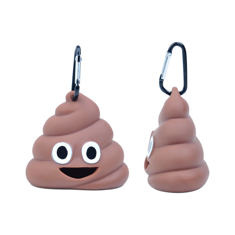 Dog Poop Bag Dispenser — Leash-Clip Holder with Degradable Bags