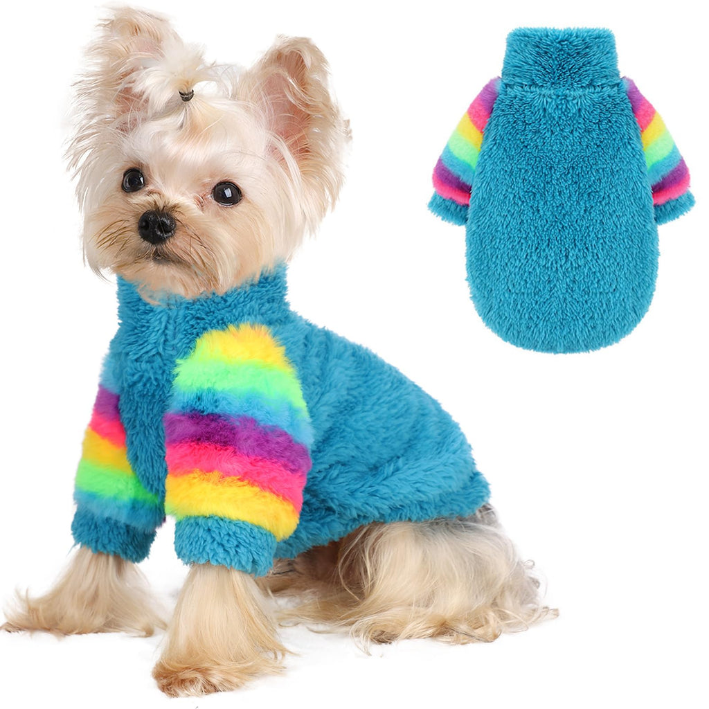 Turtleneck Dog Sweater — Rainbow Sleeves