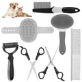 7-Piece Pet Grooming Kit — Deshed, Dematt, Comb & Massage