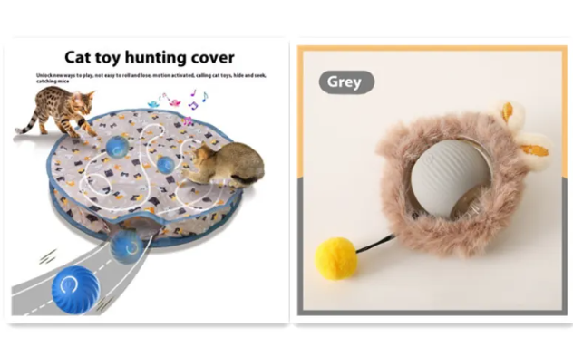 Self-Rolling Cat Toy Ball