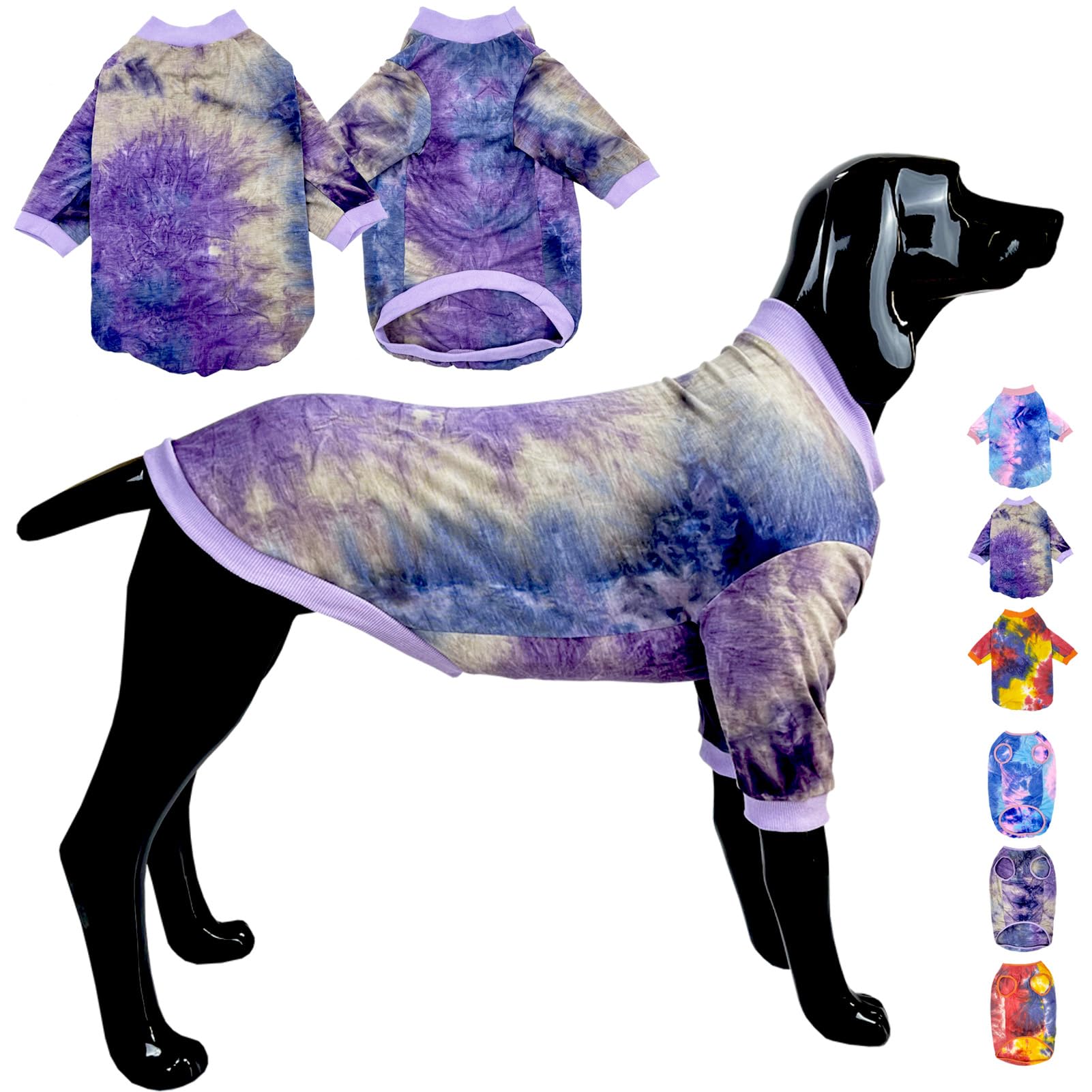 Tie-Dye Cotton Dog T-Shirt