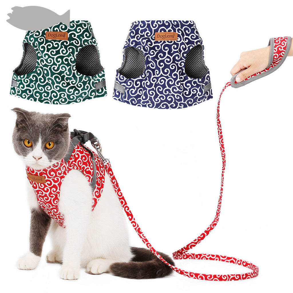 Cat Harness & Leash Set — Escape-Proof Vest for Outdoor Walks