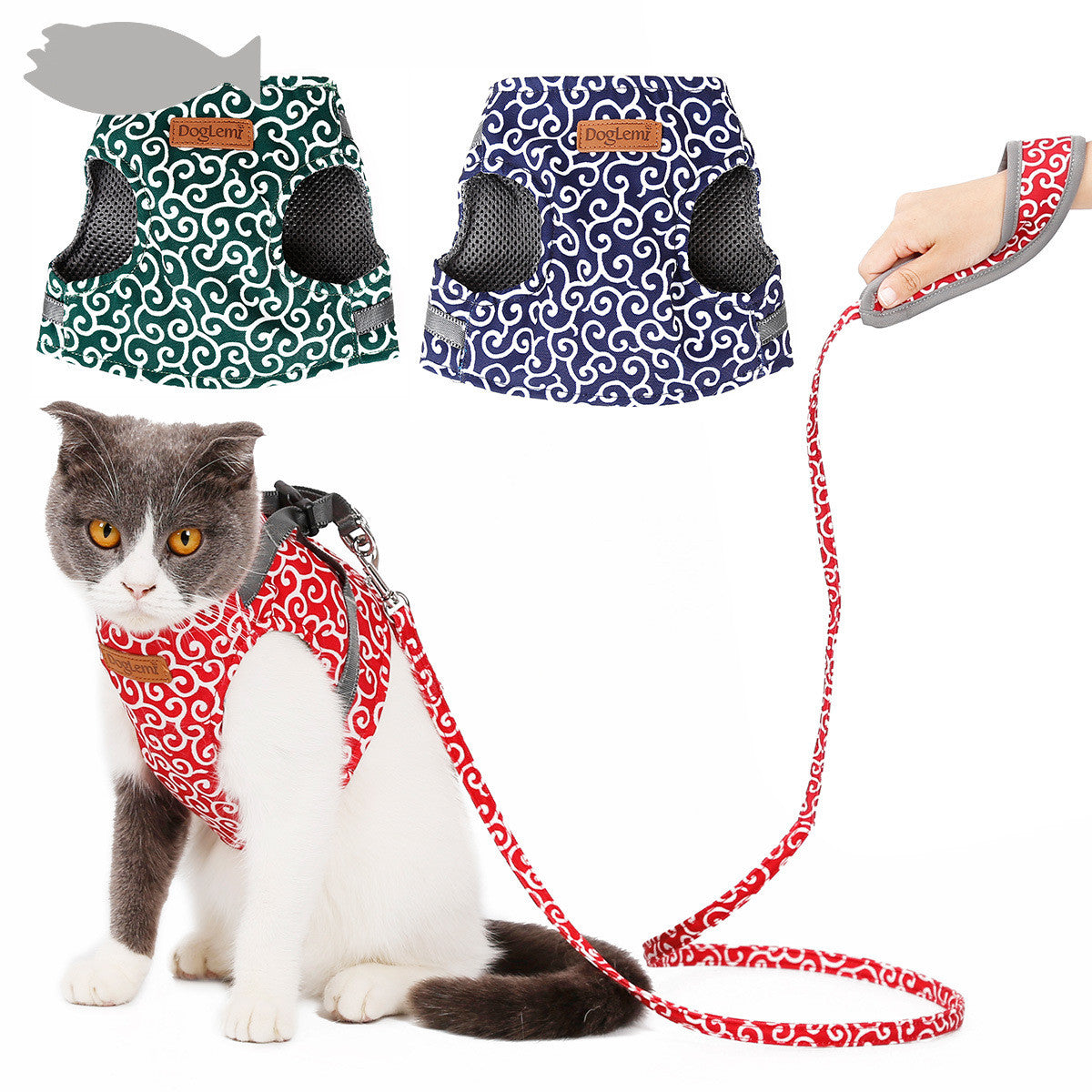 Cat Harness & Leash Set — Escape-Proof Vest for Outdoor Walks
