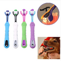 Triple-Head Dog Toothbrush — Full-Mouth Clean