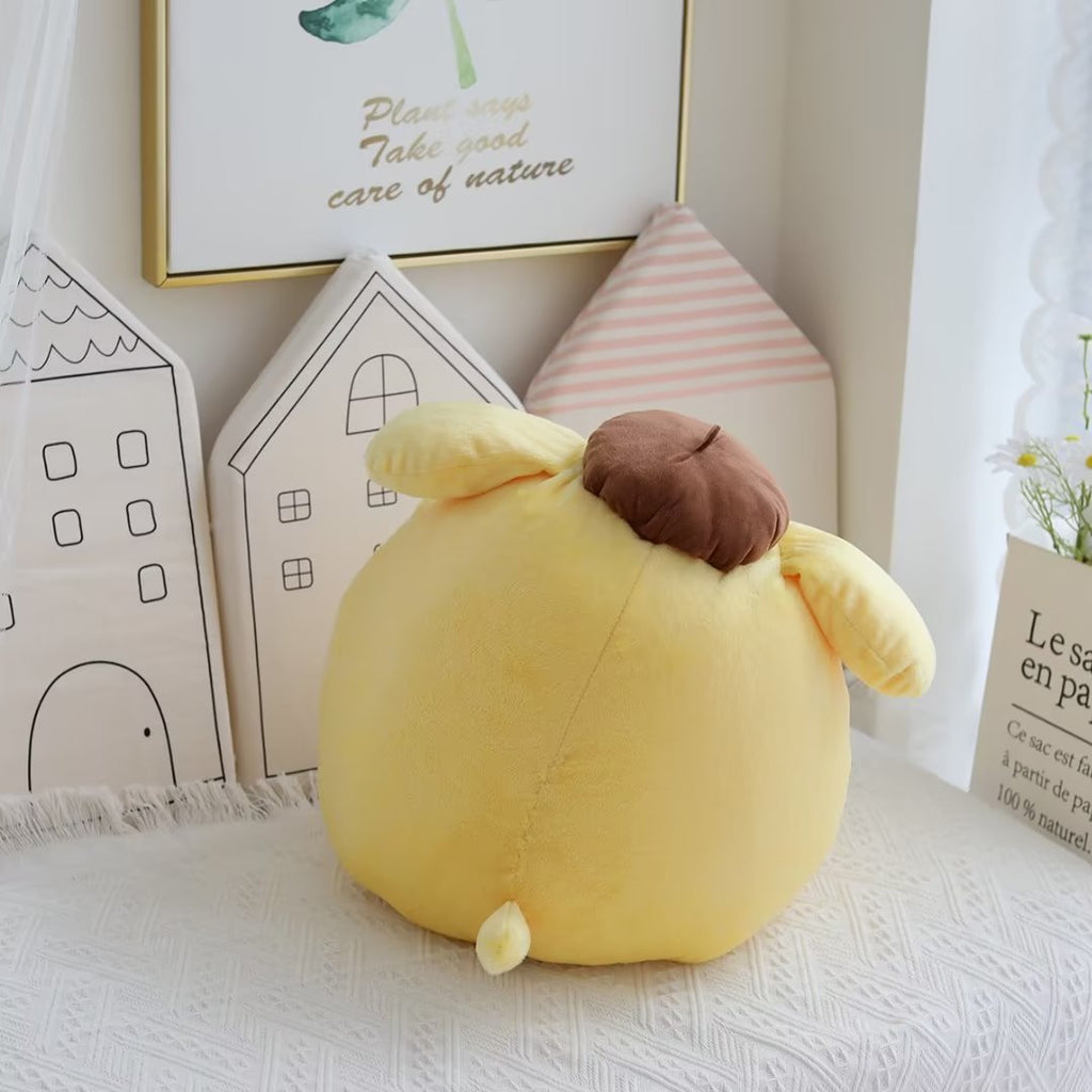Pudding Dog Plush Cushion — Oversized Cuddle Pillow for Dog Lovers