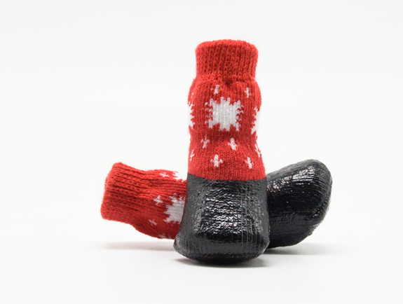Waterproof Dog Boots — Non-Slip Snow & Rain Socks, 4-Pack