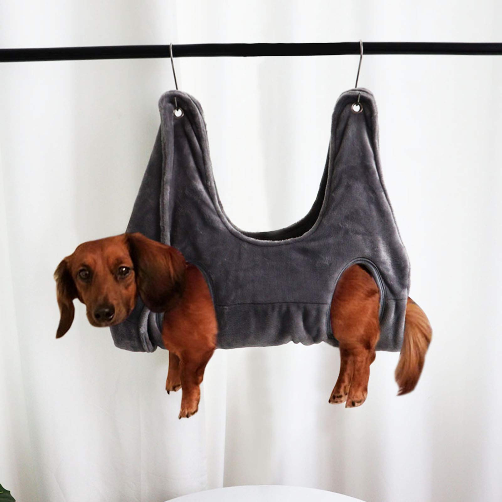 Dog Grooming Hammock — Nail-Trim Sling with Hooks