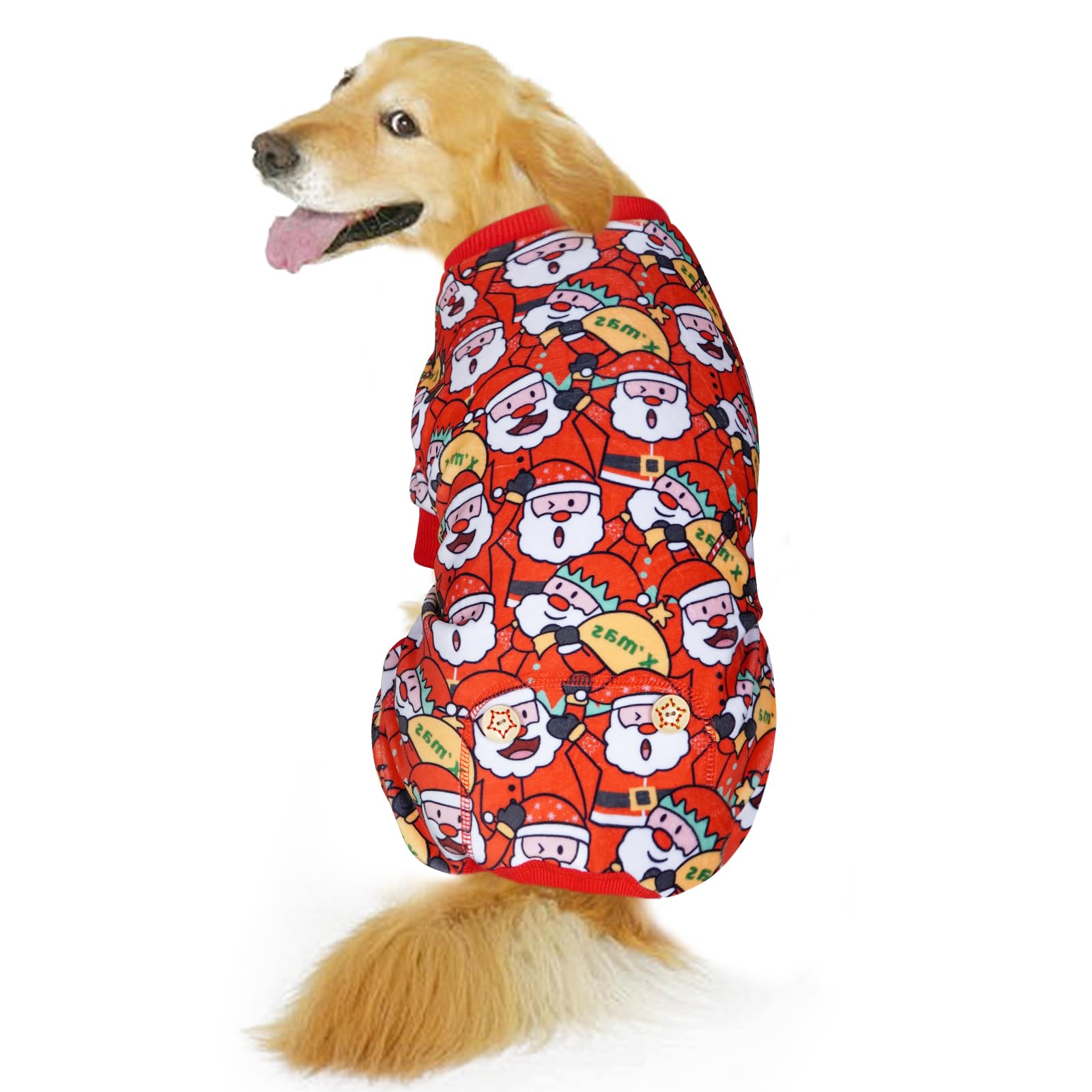 Santa Christmas Dog Pajamas — Stretch Onesie