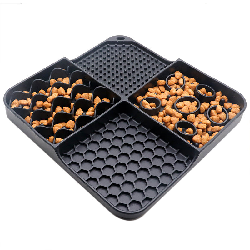 Multi-Function Pet Lick Mat & Bowl — Bath Distraction & Slow Feeder