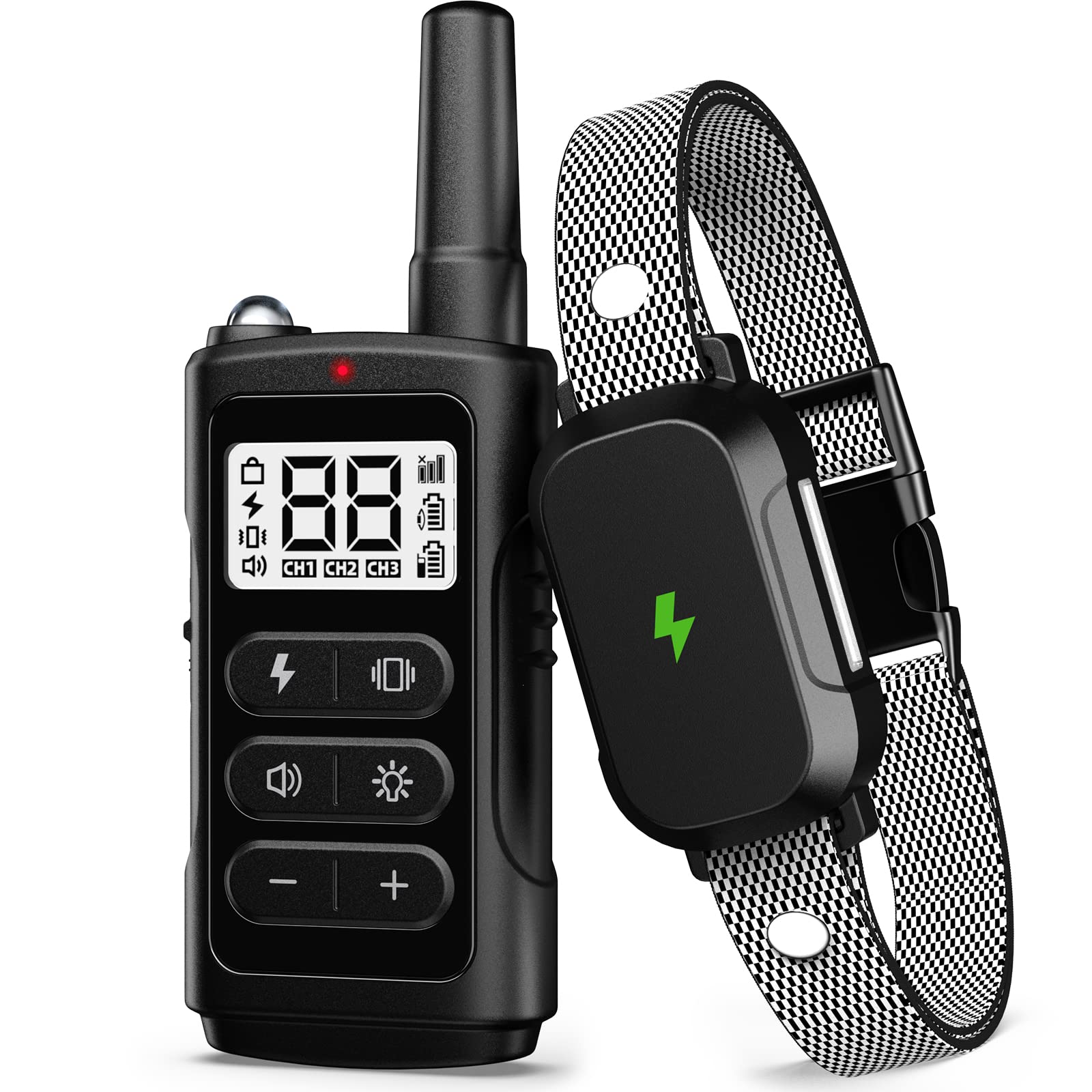 Dog Training Collar — Remote, 3300 ft, 4 Modes