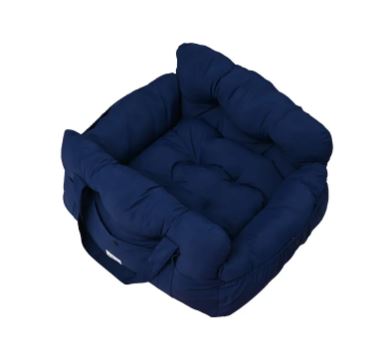 Dog Car Seat Bed — Padded Booster with Safety Tether