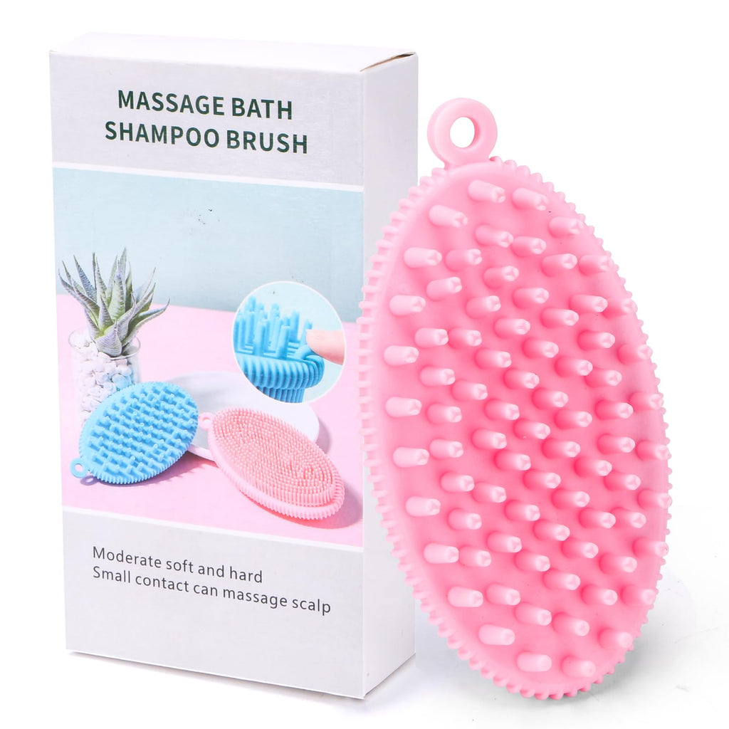 Dog Shampoo Bath Brush — Soft Grooming Scrubber
