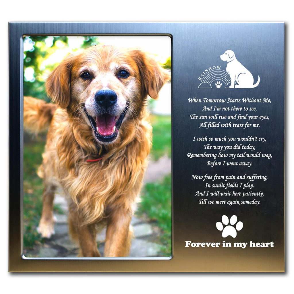Dog Memorial Picture Frame — Rainbow Bridge, 4x6