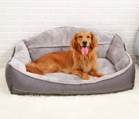 Sofa Dog Bed — Raised-Arm Couch Bed with Removable Cushion
